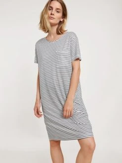 Calida 100% Nature Sleep Kurzarm-Nachthemd, Länge 95cm, Compostable -Leggings Shop Calida 100 Nature Sleep Kurzarm Nachthemd Laenge 95cm blau 32158 339 2