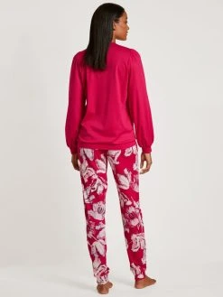 Calida Blooming Nights Bündchen-Pyjama -Leggings Shop Calida Blooming Nights Buendchen Pyjama rot 43352 176 2