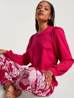 Calida Blooming Nights Bündchen-Pyjama -Leggings Shop Calida Blooming Nights Buendchen Pyjama rot 43352 176 6