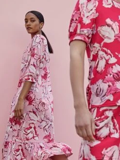 Calida Blooming Nights Kurz-Pyjama -Leggings Shop Calida Blooming Nights Kurz Pyjama rot 43052 176 3