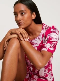 Calida Blooming Nights Kurz-Pyjama -Leggings Shop Calida Blooming Nights Kurz Pyjama rot 43052 176 5