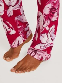 Calida Blooming Nights Pyjama, Durchgeknöpft -Leggings Shop Calida Blooming Nights Pyjama durchgeknoepft rot 43252 176 4