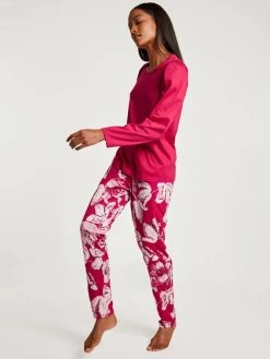 Calida Blooming Nights Pyjama, Lang -Leggings Shop Calida Blooming Nights Pyjama lang rot 43152 176 6