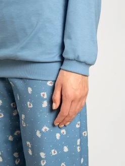 Calida Special Bündchen-Pyjama -Leggings Shop Calida Cotton Special Buendchen Pyjama blau 40841 404 3