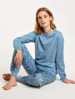 Calida Special Bündchen-Pyjama -Leggings Shop Calida Cotton Special Buendchen Pyjama blau 40841 404 5