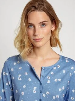 Calida Special Langarm-Nachthemd, Länge 100cm 6 Calida Special Langarm-Nachthemd, Länge 100cm -Leggings Shop Calida Cotton Special Langarm Nachthemd Laenge 100cm blau 30441 404 2