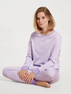 Calida Daylight Dreams Bündchen-Pyjama -Leggings Shop Calida Daylight Dreams Buendchen Pyjama violett 42857 321 2