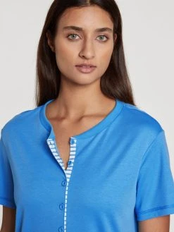 Calida Daylight Dreams Kurz-Pyjama -Leggings Shop Calida Daylight Dreams Kurz Pyjama blau 42154 474 2