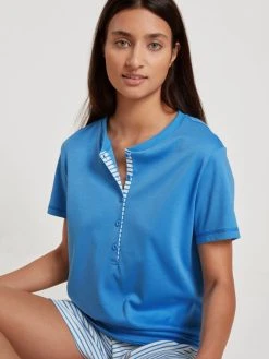 Calida Daylight Dreams Kurz-Pyjama -Leggings Shop Calida Daylight Dreams Kurz Pyjama blau 42154 474 5