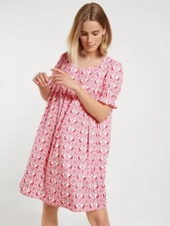 Calida Easter Nights Kurzarm-Nachthemd, Länge 90cm -Leggings Shop Calida Easter Nights Kurzarm Nachthemd Laenge 90cm rot 32252 136 4