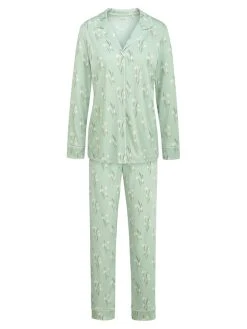 Calida Endless Dreams Pyjama, Lang -Leggings Shop Calida Endless Dreams Pyjama durchgeknoepft tuerkis 42551 621 8