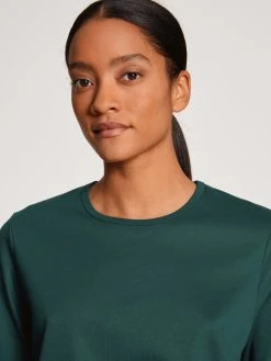 Calida Family & Friends Bündchen-Pyjama -Leggings Shop Calida Family and Friends Buendchen Pyjama gruen rot 44798 648 2