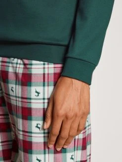 Calida Family & Friends Bündchen-Pyjama -Leggings Shop Calida Family and Friends Buendchen Pyjama gruen rot 44798 648 3