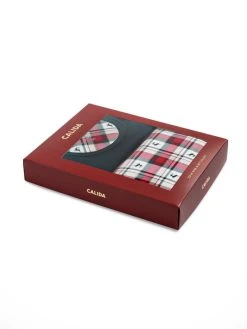 Calida Family & Friends Bündchen-Pyjama -Leggings Shop Calida Family and Friends Buendchen Pyjama gruen rot 44798 648 6