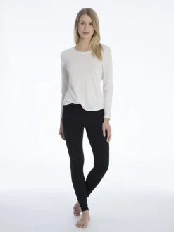 Calida Favourites Relax Leggings Mit Yogabund -Leggings Shop Calida Favourites Essentials Leggings mit Yogabund schwarz 27137 992 2