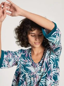 Calida Favourites Paradise Loungedress, Länge 90cm -Leggings Shop Calida Favourites Paradise Loungedress Laenge 90cm tuerkis 30397 497 3