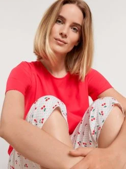 Calida Fruity Dreams 3/4-Pyjama -Leggings Shop Calida Fruity Dreams 3 4 Pyjama rot 43653 136 5