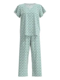 Calida Garden Nights 7/8-Pyjama -Leggings Shop Calida Garden Nights 7 8 Pyjama gruen 42452 678 5