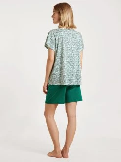 Calida Garden Nights Kurz-Pyjama -Leggings Shop Calida Garden Nights Kurz Pyjama gruen 42352 678 2