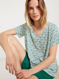 Calida Garden Nights Kurz-Pyjama -Leggings Shop Calida Garden Nights Kurz Pyjama gruen 42352 678 4