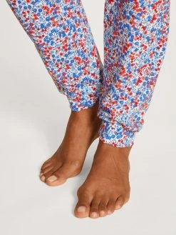 Calida Liberty Dreams Bündchen-Pyjama -Leggings Shop Calida Liberty Dreams Buendchen Pyjama blau rot 43853 174 3