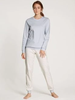 Calida Midnight Checks Bündchen-Pyjama