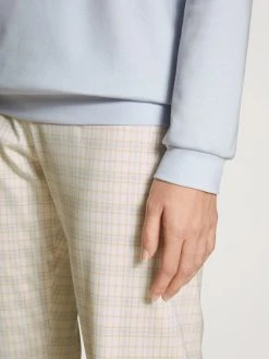 Calida Midnight Checks Bündchen-Pyjama 9 Calida Midnight Checks Bündchen-Pyjama -Leggings Shop Calida Midnight Checks Buendchen Pyjama beige blau 43456 521 3