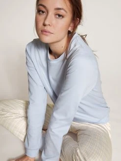 Calida Midnight Checks Bündchen-Pyjama 11 Calida Midnight Checks Bündchen-Pyjama -Leggings Shop Calida Midnight Checks Buendchen Pyjama beige blau 43456 521 5