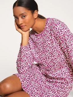 Calida Midnight Dreams Langarm-Nachthemd, Länge 95cm -Leggings Shop Calida Midnight Dreams Big Shirt violett 33057 256 3