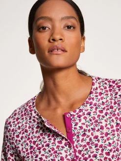 Calida Midnight Dreams Langarm-Nachthemd, Länge 110cm -Leggings Shop Calida Midnight Dreams Nightshirt violett 33157 256 2