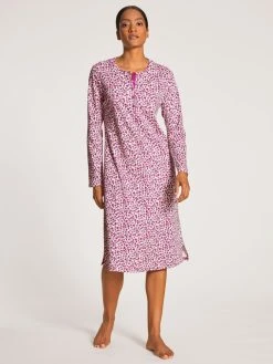 Calida Midnight Dreams Langarm-Nachthemd, Länge 110cm