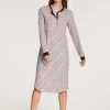 Calida Midnight Stripes Langarm-Nachthemd