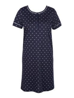 Calida Night Lovers Kurzarm-Sleepshirt, Länge 95cm -Leggings Shop Calida Night Lovers Kurzarm Sleepshirt Laenge 95cm blau 33329 339 5