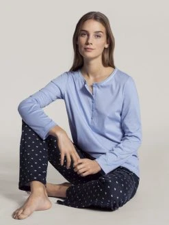 Calida Night Lovers Pyjama, Lang -Leggings Shop Calida Night Lovers Pyjama lang blau 43729 339 2