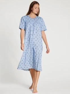 Calida Soft Cotton Kurzarm-Nachthemd, Länge 110cm