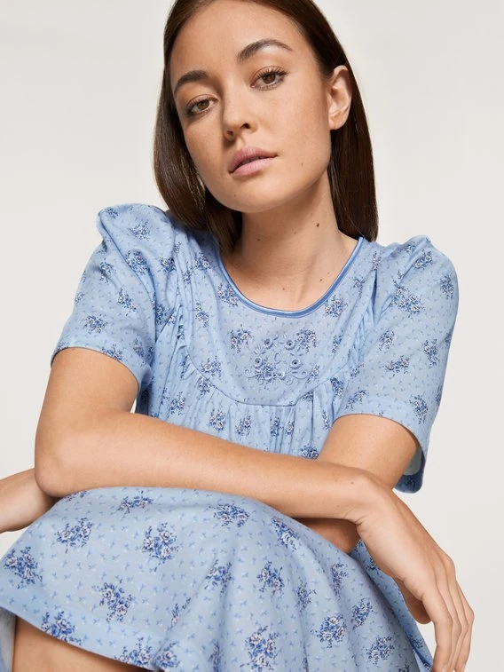 Calida Soft Cotton Kurzarm-Nachthemd, Länge 110cm 4 Calida Soft Cotton Kurzarm-Nachthemd, Länge 110cm – Bild 4