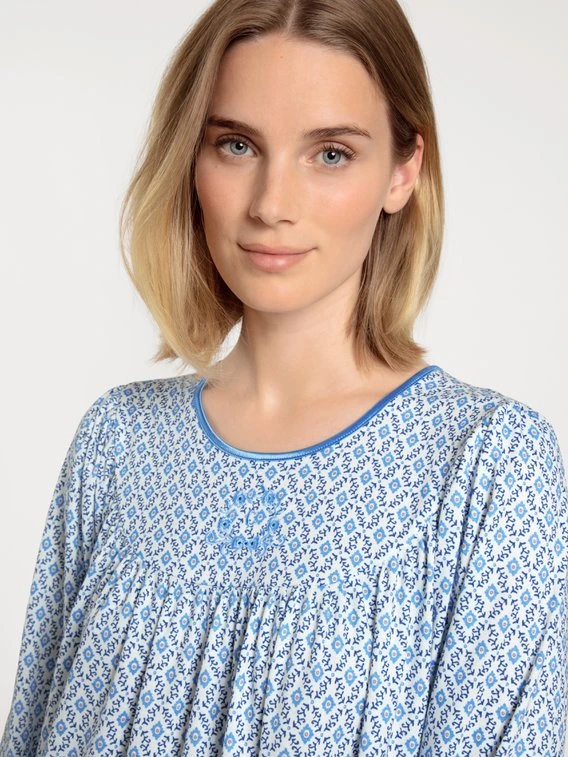 Calida Soft Cotton Langarm-Nachthemd, Länge 110cm 4 Calida Soft Cotton Langarm-Nachthemd, Länge 110cm – Bild 4