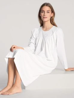 Calida Soft Cotton Langarm-Nachthemd, Länge 110cm 6 Calida Soft Cotton Langarm-Nachthemd, Länge 110cm -Leggings Shop Calida Soft Cotton Nachthemd Nightdress langarm Laenge 110 cm weiss 33000 001 2