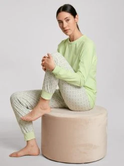 Calida Spring Nights Bündchen-Pyjama -Leggings Shop Calida Spring Nights Buendchen Pyjama gruen 40596 670 2