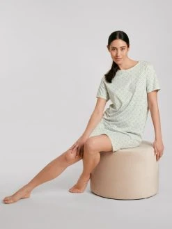 Calida Spring Nights Kurzarm-Nachthemd, Länge 95cm 6 Calida Spring Nights Kurzarm-Nachthemd, Länge 95cm -Leggings Shop Calida Spring Nights Kurzarm Nachthemd Laenge 95cm gruen 30096 670 2