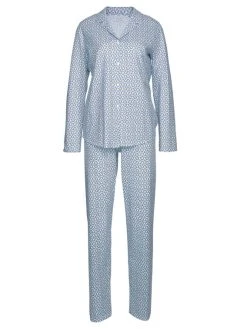 Calida Spring Nights Pyjama, Durchgeknöpft -Leggings Shop Calida Spring Nights Pyjama durchgeknoepft blau 40496 474 2