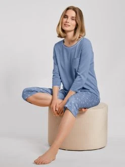 Calida Sweet Dreams 3/4-Pyjama -Leggings Shop Calida Sweet Dreams 3 4 Pyjama blau 40236 371 3