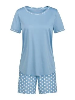 Calida Sweet Dreams Kurz-Pyjama -Leggings Shop Calida Sweet Dreams Kurz Pyjama blau 40136 404 4