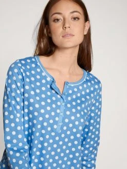 Calida Sweet Dreams Sleepshirt, Länge 95cm -Leggings Shop Calida Sweet Dreams Sleepshirt Laenge 95cm blau 30285 404 2