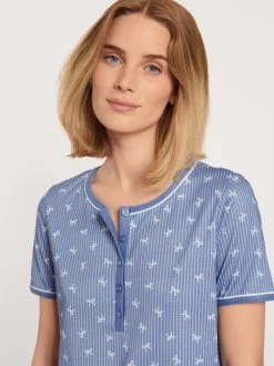 Calida Sweet Dreams Sleepshirt, Länge 95cm -Leggings Shop Calida Sweet Dreams Sleepshirt Laenge 95cm blau 30385 371 2