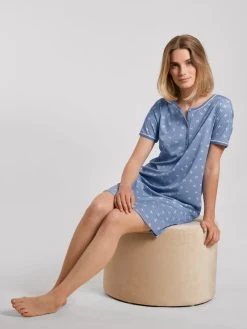 Calida Sweet Dreams Sleepshirt, Länge 95cm -Leggings Shop Calida Sweet Dreams Sleepshirt Laenge 95cm blau 30385 371 4