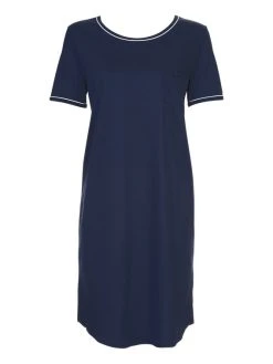 Calida Sweet Dreams Sleepshirt, Länge 95cm -Leggings Shop Calida Sweet Dreams Sleepshirt kurzarm Rundhals Laenge 95 cm blau 30185 488 1630412394