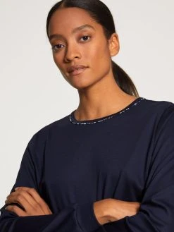 Calida Winter Dreams Bündchen-Pyjama 10 Calida Winter Dreams Bündchen-Pyjama -Leggings Shop Calida Winter Dreams Buendchen Pyjama blau 41392 339 2