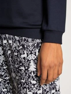 Calida Winter Dreams Bündchen-Pyjama 11 Calida Winter Dreams Bündchen-Pyjama -Leggings Shop Calida Winter Dreams Buendchen Pyjama blau 41392 339 3