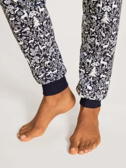 Calida Winter Dreams Bündchen-Pyjama 12 Calida Winter Dreams Bündchen-Pyjama -Leggings Shop Calida Winter Dreams Buendchen Pyjama blau 41392 339 4